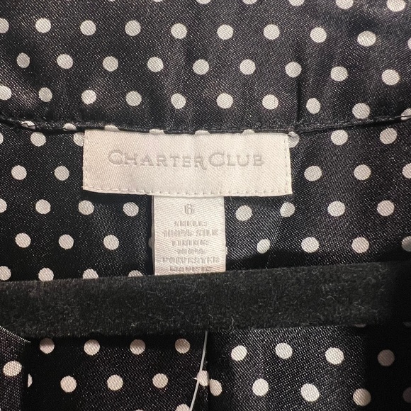 Charter Club Polka Dot Wrap Dress. Size 6. - Picture 8 of 8